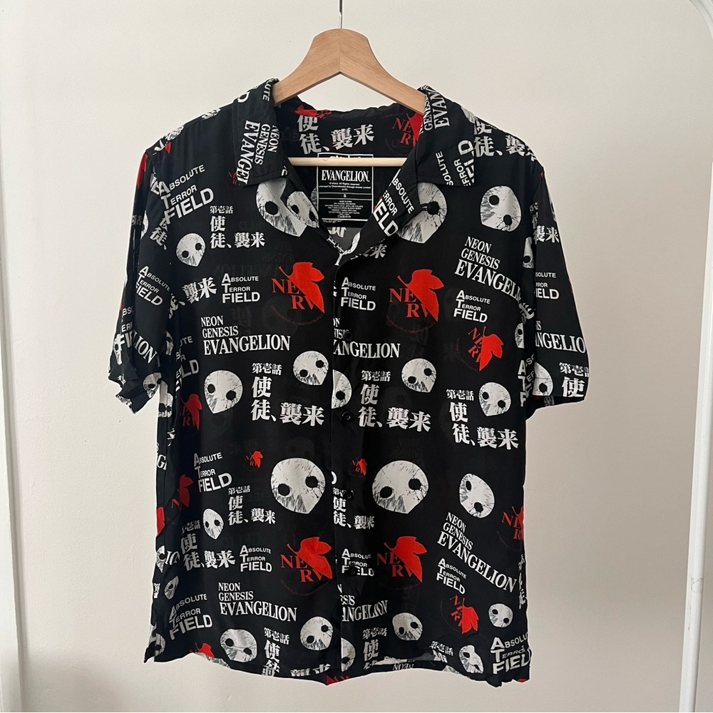 Neon Genesis Evangelion Short Sleeve Button Up